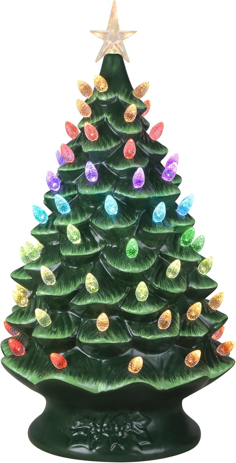 mr. christmas 24" nostalgic ceramic christmas tree with, main product view
