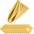 Aneco 12 Pieces Satin Napkin Square 20 x 20 Inches Dinner Napkins Weddings Party Napkin Soft Table Napkins for Romantic Weddings Party Dinner Decoration (Gold)