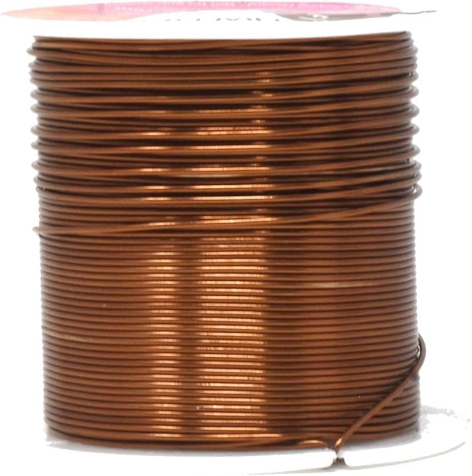 Mandala Crafts 20 Gauge Anodized Aluminum Craft Wire for Jewelry Making - 450 FT Colored Flexible Silver Copper Purple Pink Brown Ice Blue Wire - Bendable for Bonsai Armature Crafting Sculpting