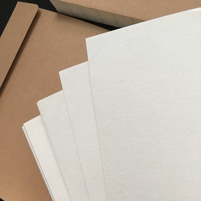 Kraft Cover Drawing Notebook & Sketchbook – Set of 2 Blank Plain Sketch Books – 125g Thick Paper A5 Size, 150x210mm Paper Ideal for Drawing & Sketching- 128 sheets/256 pages – 180 Degree Opening, 2pcs