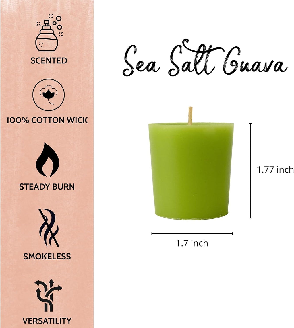 Scented Votive Candles Set of 9 – CW Studio 12 Hour Burn, Sweet Pea & Peony, Citrus Blossom, Garden Mint Fragrances – Pastel Pink, Yellow & Green – Aromatherapy Home Candles in Kraft Paper Gift Box