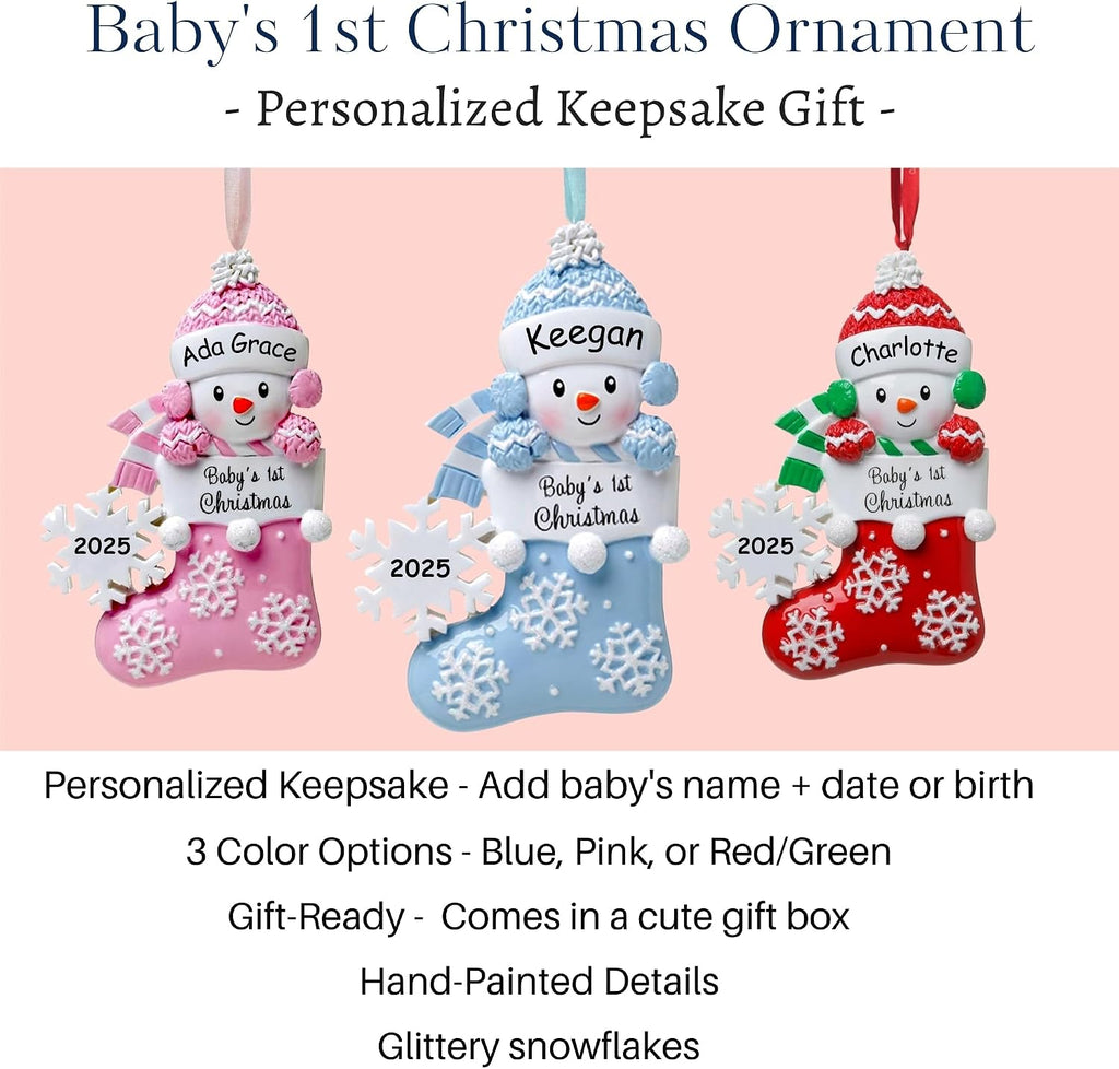 Personalized Babys 1st Christmas Ornament 2026, Gift for Expecting Parents (Personalized)