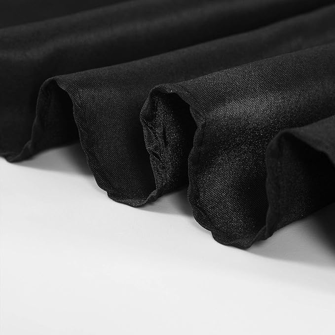 120 inch Round Tablecloth Washable Polyester Table Cloth Decorative Table Cover for Wedding Party Dining Banquet（12 Pack 120 inch,Black