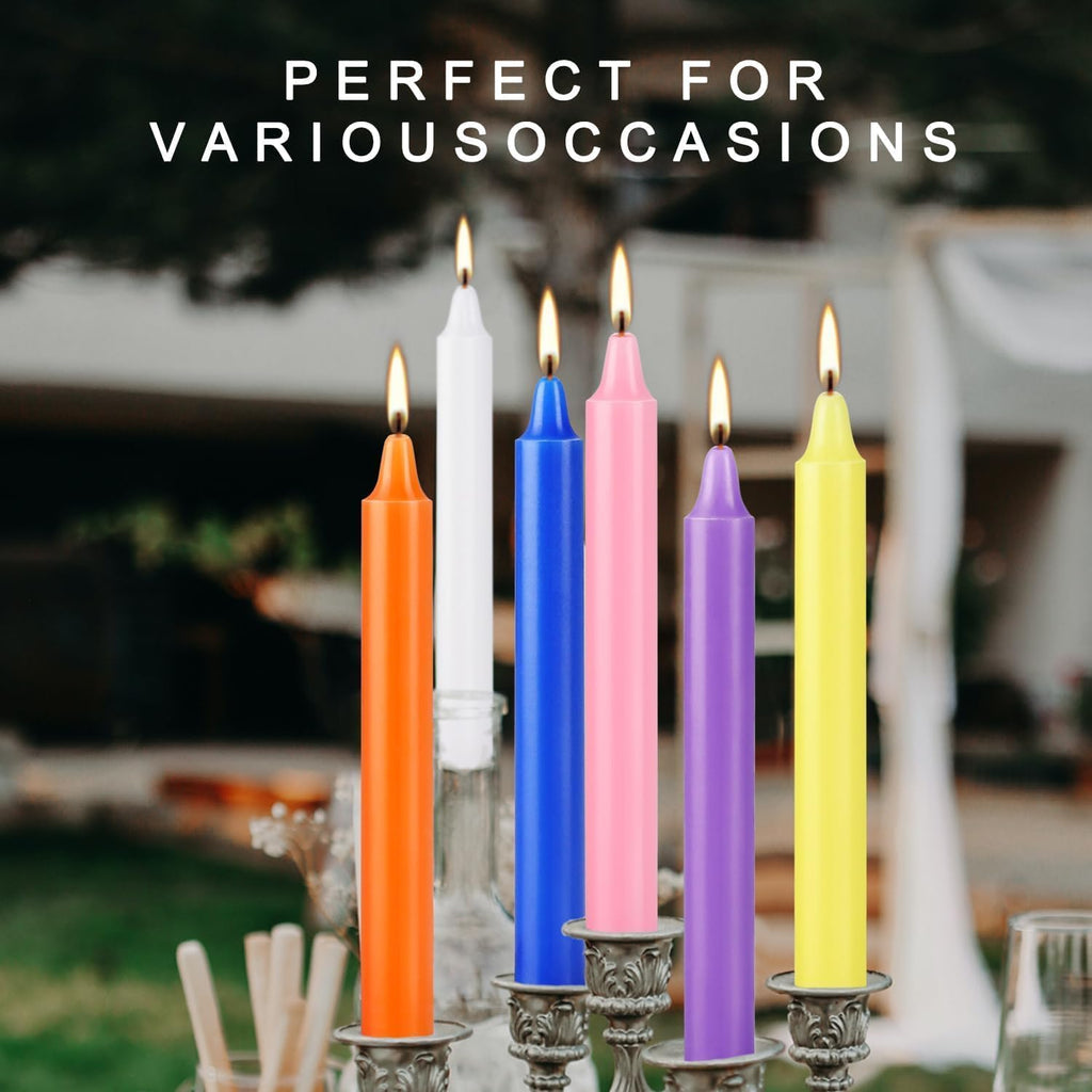 YOROXRG 40 Pack Spell Chime Candles-4 Inch Multi-Colored Taper Candles Sticks-for Home Decor Kitchen Decor Wedding Decoration-10 Colours