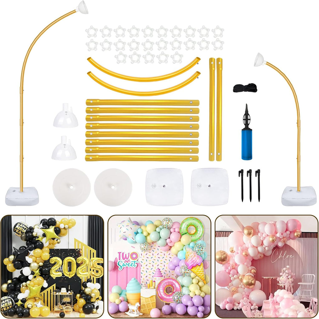 8.2ft & 6ft balloon arch kit, half arch, main product view