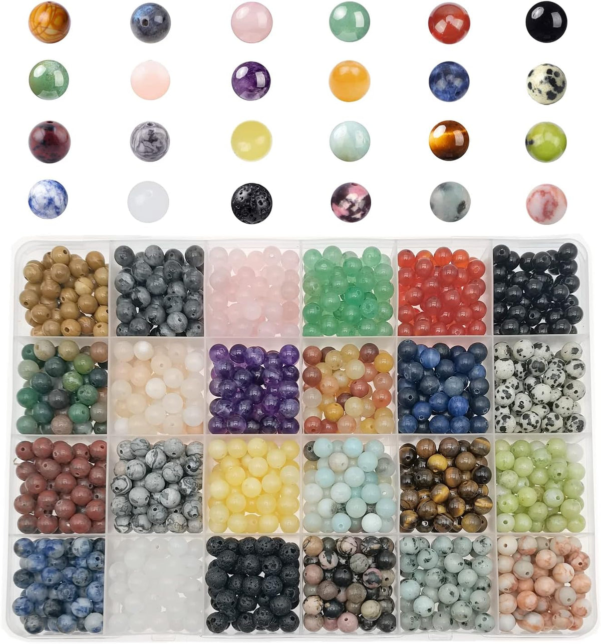 6mm natural gemstone beads crystal bracelet jewelry making, main product view