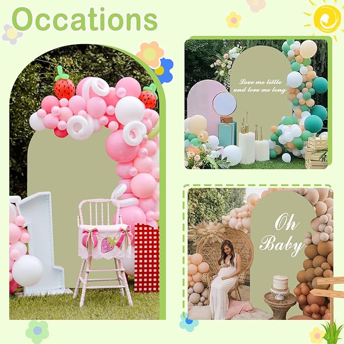 Sage Arch Cover Green Wedding Arch Stand Covers 6FT Arched Backdrop Cover Spandex Arch Covers Stretchy Backdrop for Arch Wall Panels Chiara Back Drop Cover Baby Shower Party Decorations