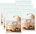 KTKDE A4 Picture Frame White set of 6 with Shatter-Resistant Glass - 8.3x11.7 Frame with Engineered Wood - Signature Collection - A4 Frame for Tabletop and Wall Home Decor best gift