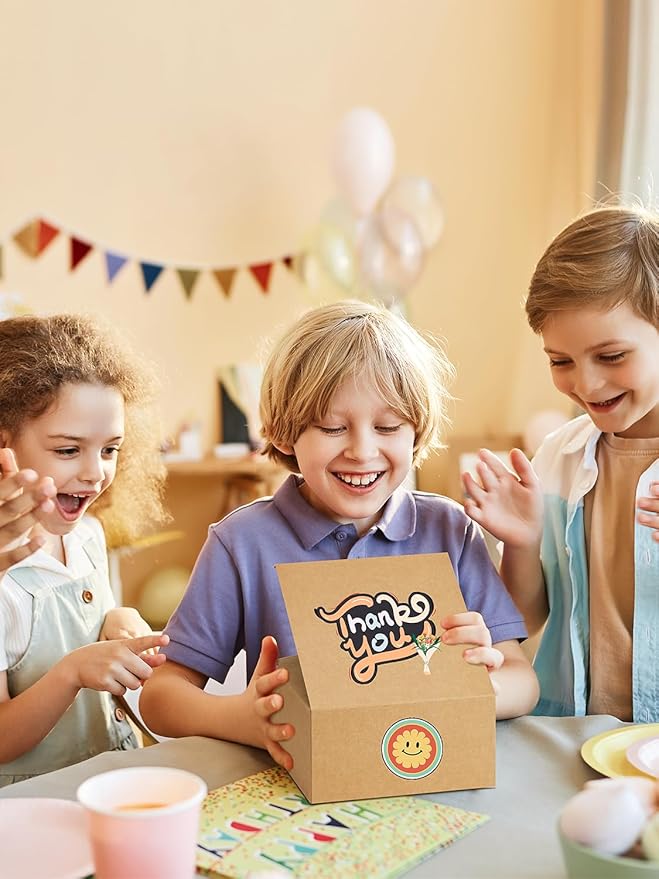 Eupako Brown Gift Boxes 5x5x3.5 25 Pack Kraft Paper Gift Boxes with Lids for Gifts, Crafting, Wedding, Birthday, Party, Cupcake