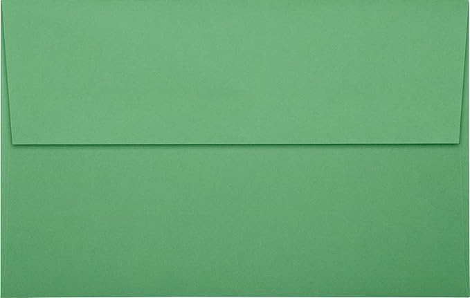 LUXPaper A10 Invitation Envelopes | Peel & Press | 6" x 9 1/2" | Holiday Green | 80lb. Text | 50 Qty