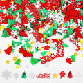 4800pcs Christmas Confetti,Xmas Table Confetti Snowflake Santa Claus Metallic Foil Sequins Glitter Table Scatters for Party Decoration