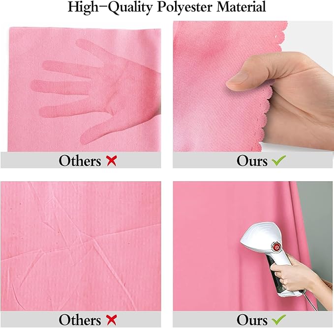 10x20FT Large Pink Backdrop Background for Photography Photo Booth Backdrop for Photoshoot Background Screen Video Recording Parties Curtain