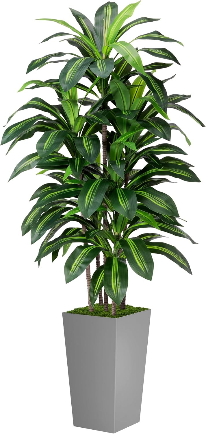 astidy artificial plant 5ft dracaena fake tree with, main product view