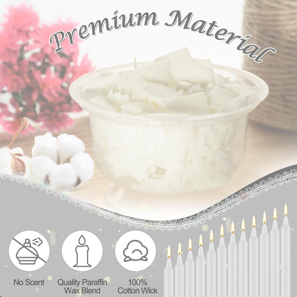 Tobeape Spell Chime Candles 24 pcs White Candles, 4" Tall Unscented Mini Magic Taper Candle for Christmas, Shabbat, Witchcraft, Wiccan Altar, Ritual, Prayer, Meditation, Wedding, Birthday, Party Decor