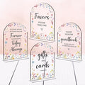 4 Pcs Wedding Decor, Ceremony Sign, Wedding Sign for Reception & Event Party,Bridal Shower Decorations, Wedding Table Decor Accessories for Anniversary And Event 5x7 Inch