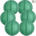 BEISHIDA 12-Inch Green Round Paper Lanterns Hanging Decorative Chinese Paper Lanterns Lamp for Birthday Wedding Party Irish Party Saint Patricks Day Decoration and Baby Bridal Shower（6 Packs）