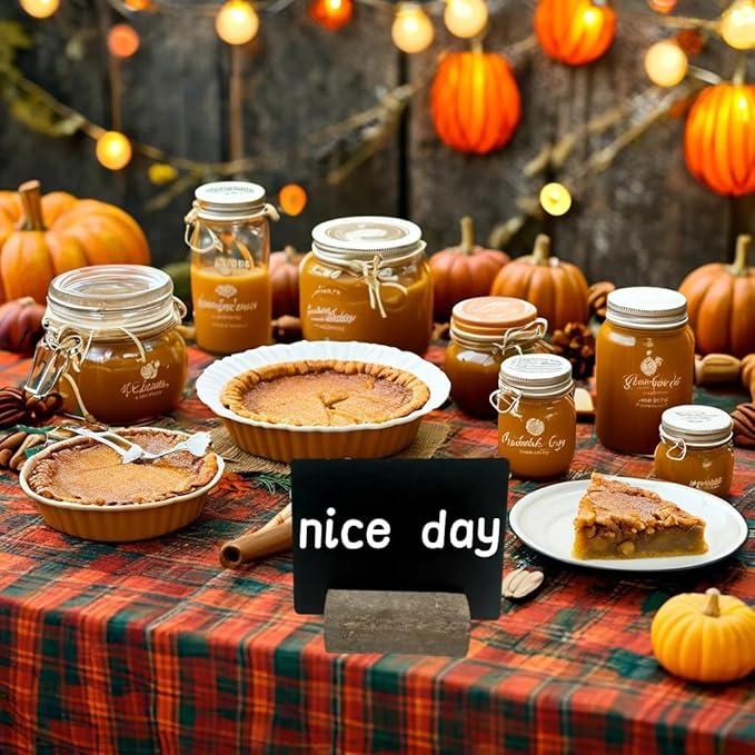 20 Pack Mini Chalkboard Signs for Food Buffet Table Reusable Catering Labels with 10 PCS Wooden Rustic Stands, Party Buffet Food Tags, Small Chalk Board Sign Holders for Wedding Birthday Bakery
