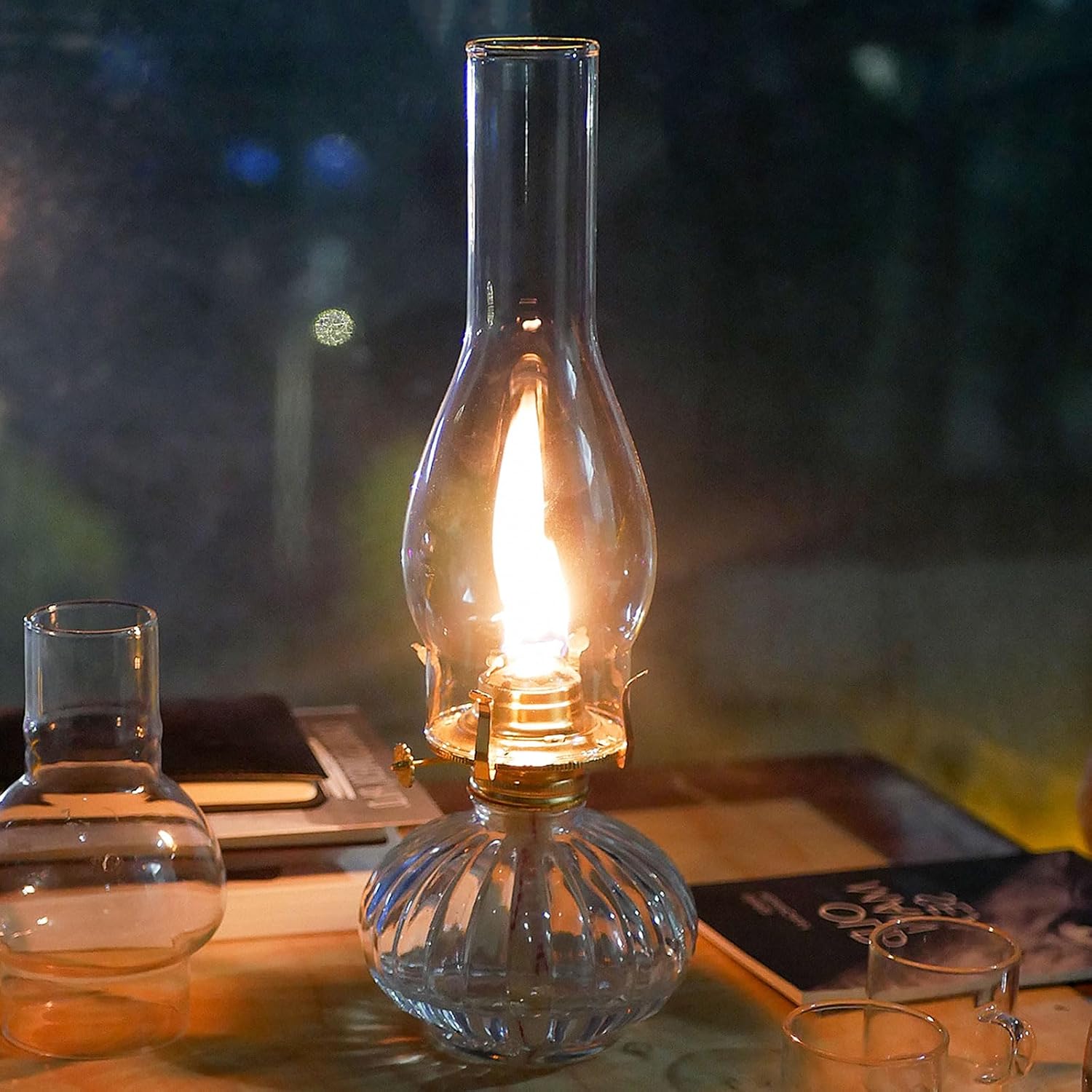 Oil Lamp Chimney 3 Inch Base by 10 Inch Height Kerosene Lamp Shade Tall Hurricane Lamp Glass Replacement Chimney for Oil and Kerosene Style Lamps, White