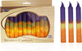 Majestic Giftware Safed Shabbat Candles - 12-Pack Dripless Handcrafted Traditional Shabbos Candles | Fits Standard Candle Holders (Harmony Purple)