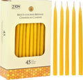 Quality Natural Beeswax Hanukkah Candles Set of 45 - Standard Size Chanukah Candle 5.75" Tall - Premium Bee Wax Chanukkah Candles Fits Standard Menorahs by Zion Judaica