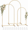 gold metal arch backdrop stand set of 3, main product view