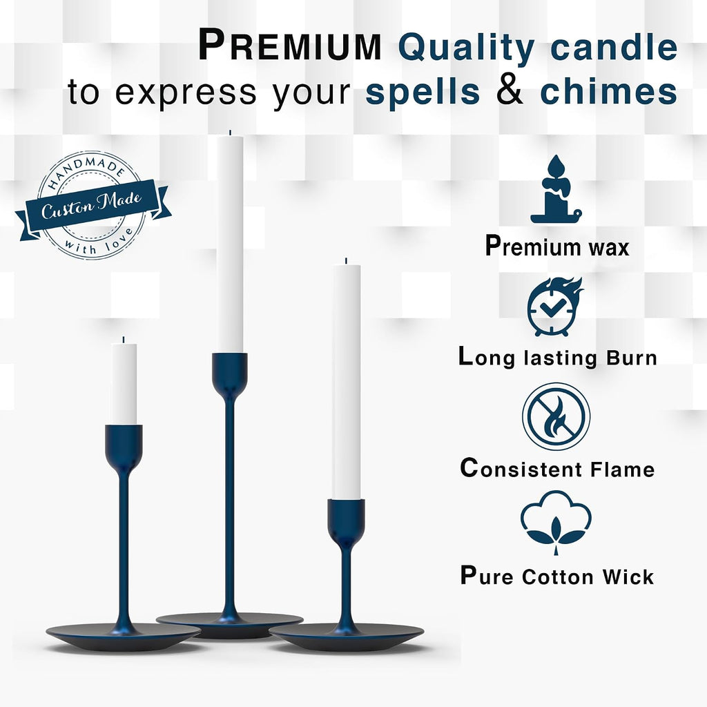 Set of 20 White Spell & Chime – Premium Mini Taper Candles for Rituals, Prayer, Birthdays, Meditation, Altar - 4 Inch Tall, Unscented.