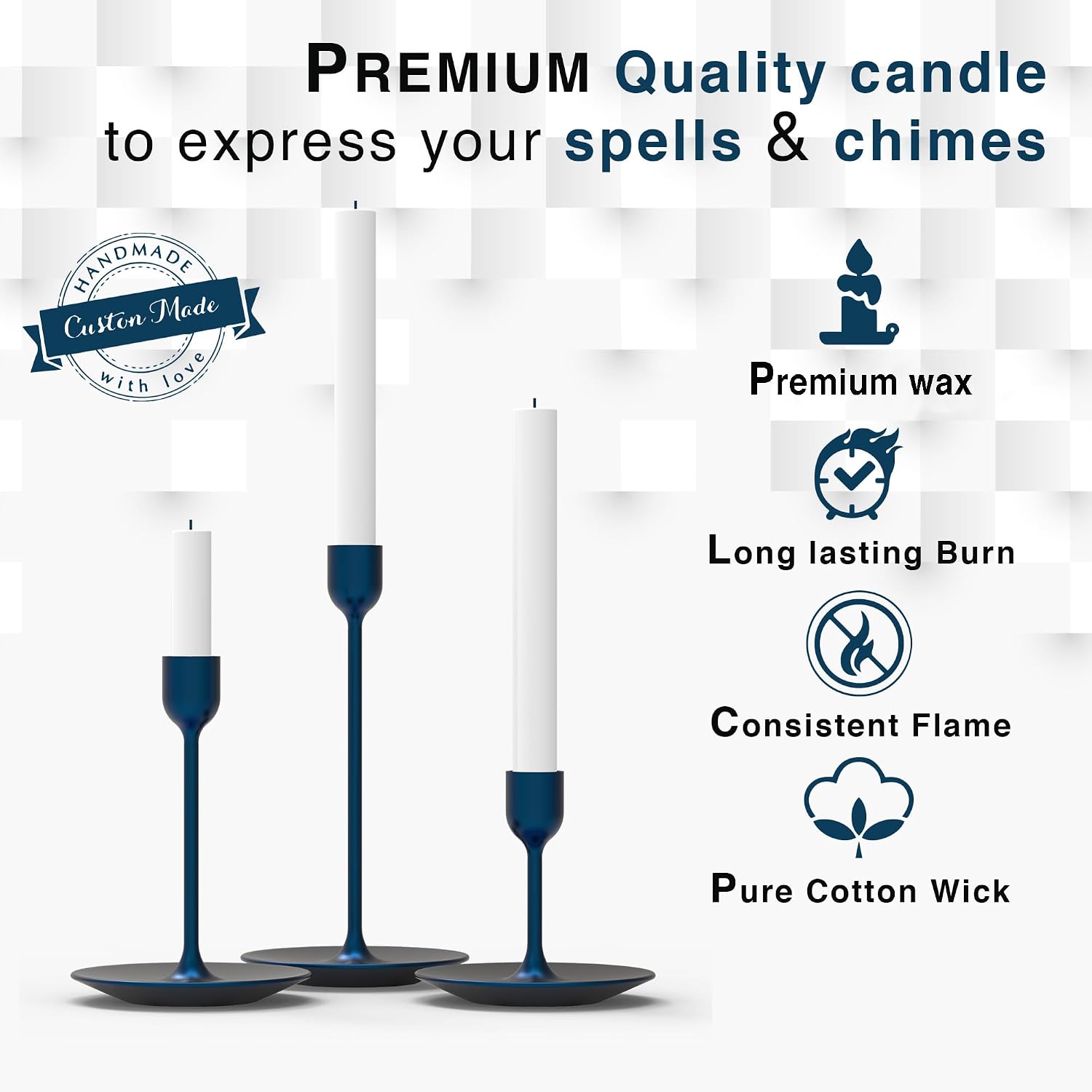 Set of 20 White Spell & Chime – Premium Mini Taper Candles for Rituals, Prayer, Birthdays, Meditation, Altar - 4 Inch Tall, Unscented.