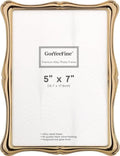5 x 7'' Premium Alloy Gold Photo Frame - Luxury Display Hi End Décor Picture Frames 7 x 5'' with Velvet Backing,Hi End Décor Metal Frames