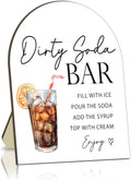 Soda Bar Wooden Tabletop Welcome Sign, Soda Bar Baby Shower Drink Station Sign for Babies Party Decoration, Beverage Setup Board for Gender Reveal Party, Baby Shower Decoration Table Signs 8x10 Inch
