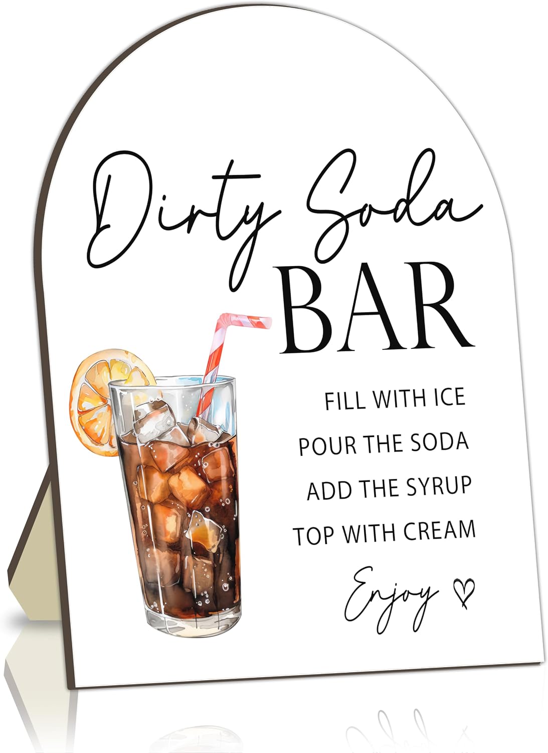 Soda Bar Wooden Tabletop Welcome Sign, Soda Bar Baby Shower Drink Station Sign for Babies Party Decoration, Beverage Setup Board for Gender Reveal Party, Baby Shower Decoration Table Signs 8x10 Inch