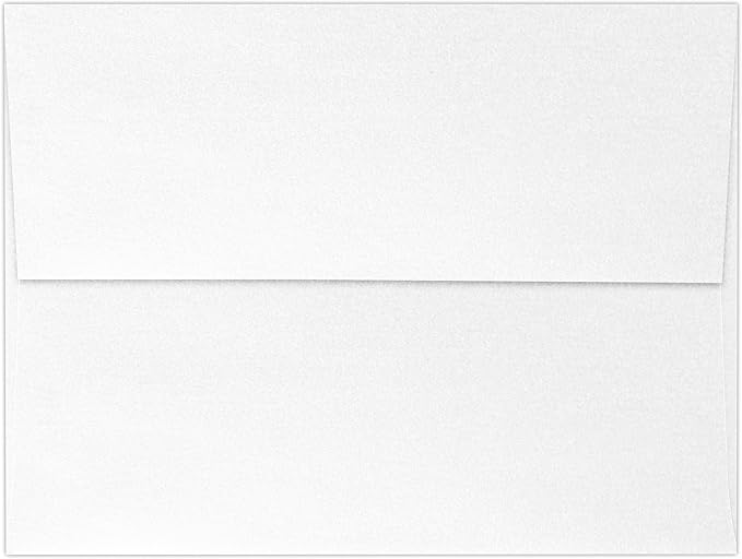 LUXPaper A7 Invitation Envelopes | Peel & Press | 5 1/4" x 7 1/4" | Crystal Metallic | 80lb. Text | 50 Qty