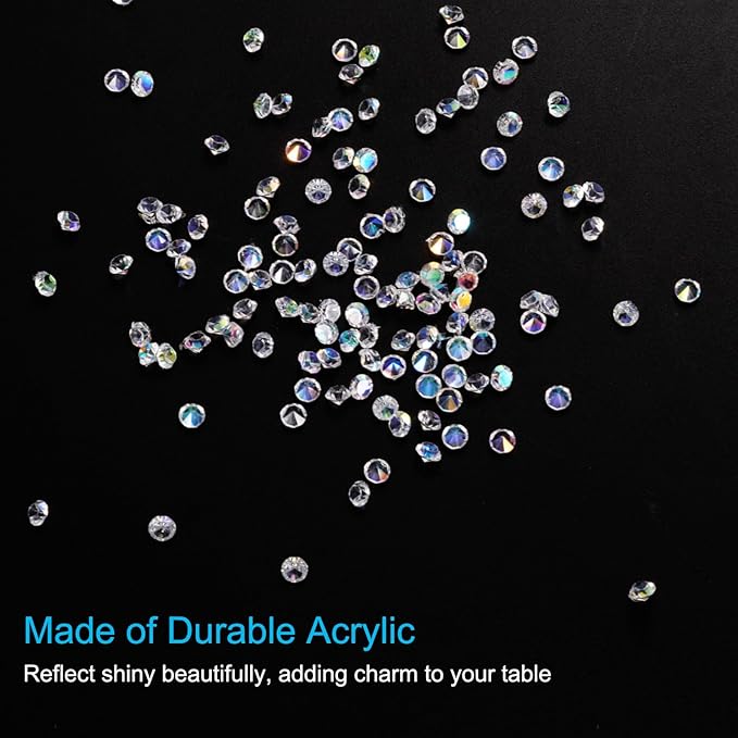 PATIKIL 14000Pcs Wedding Table Scatter Confetti Crystals 3mm Acrylic Diamonds Vase Fillers Gems for Table Centerpiece Decorations Bridal Shower Party, Clear AB