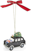 Spode Christmas Tree Brit Taxi Ornament - Dolomite Holiday Hanging Bauble for Seasonal Displays