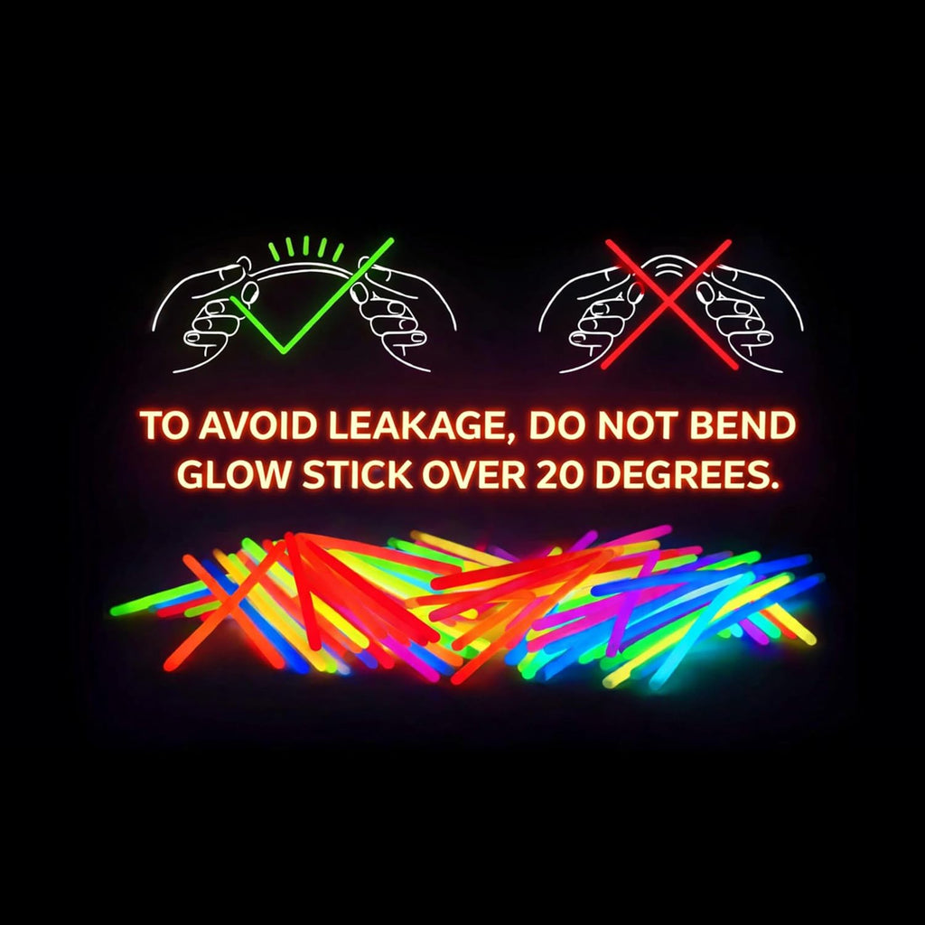 PartySticks Glow Sticks Party Supplies 100pk - 8 Inch Glow in the Dark Light Up Sticks Party Favors, Glow Party Decorations, Neon Party Glow Necklaces and Glow Bracelets with Connectors