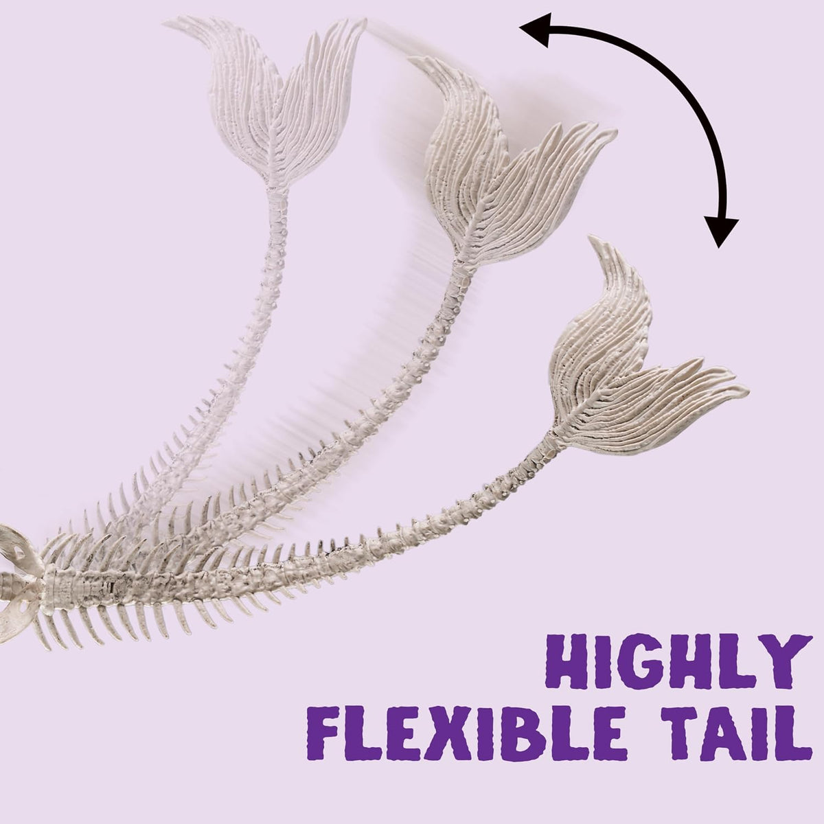 JOYIN 4 PCS 20” Mermaid Skeleton Hanging Plastic Bones Halloween Decorations ...