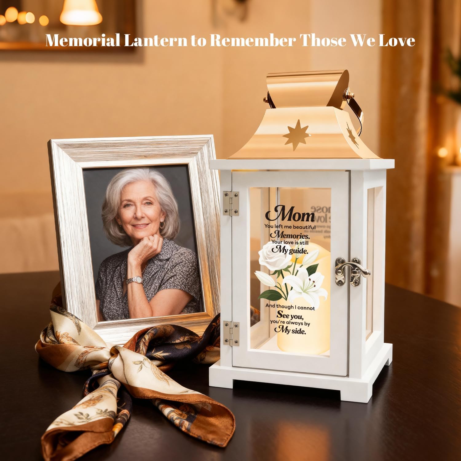 Memorial Lantern, Sympathy Gifts for Loss of Mom, Memorial Gifts, Bereavement Gifts, Celebration of Life, Funeral Lantern for Loss of Mom