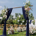 Navy Blue Wedding Arch Draping Fabric 29" x 20 FT Navy Wedding Drapes for Backdrop Sheer Curtains Drapes for Romantic Bridal Baby Shower Ceremony Birthday Party Fall Outdoor Events