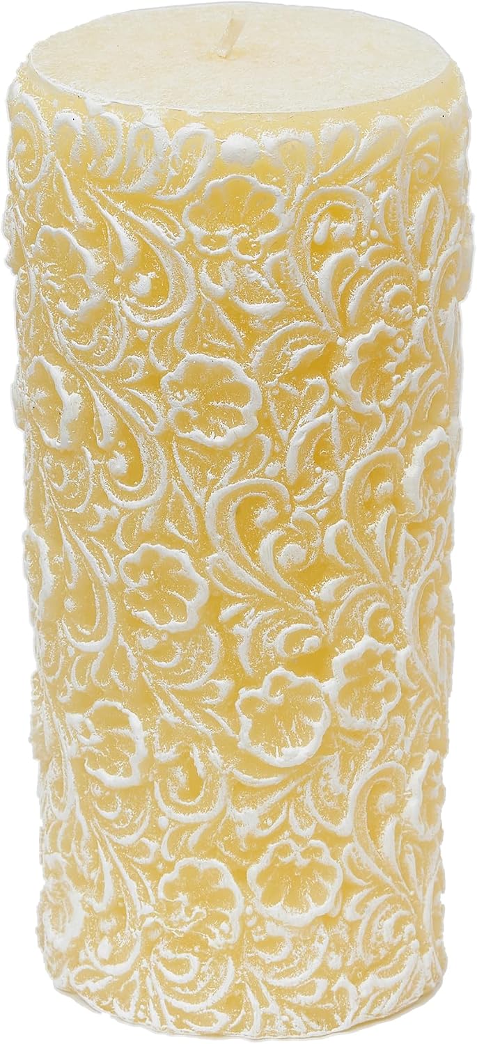 Kanica Virgen de Guadalupe Candle Protects The Family Union, Decorative, Religious Candles with White & Golden Design - Perfect for Baptism, Wedding, Gifting & More - Traditional Christian Candles