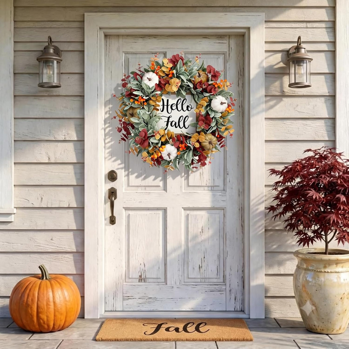 26 inch large fall wreaths for front door, package contents