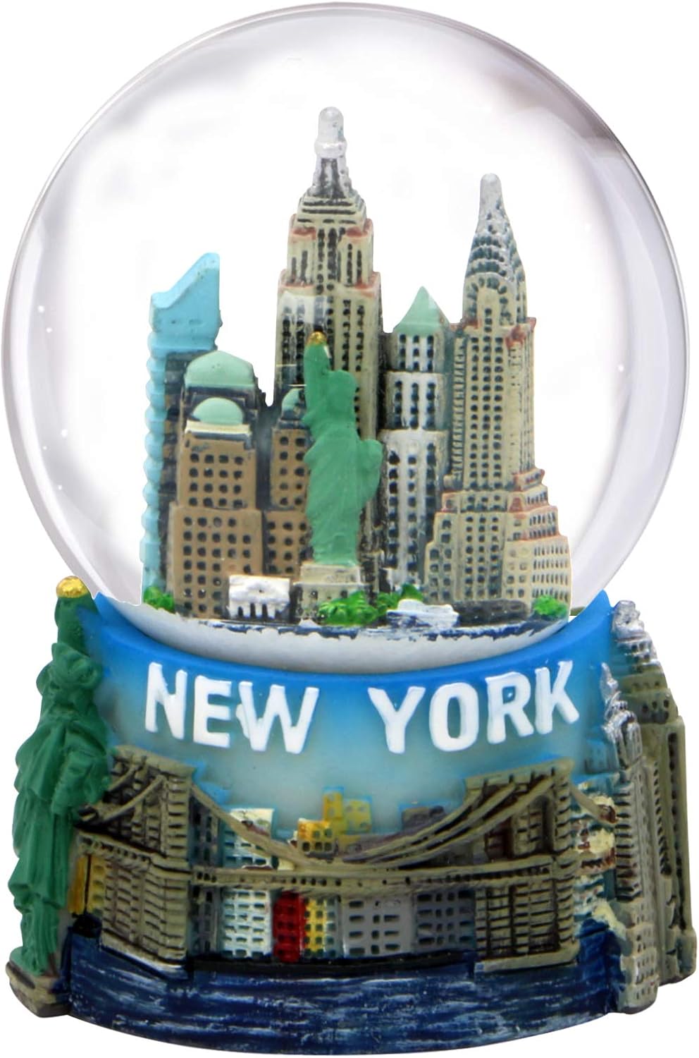 Mini New York City Snow Globe Featuring The NYC Skyline in This Souvenir Figurine with Statue of Liberty, 2.5" Tall (45mm)