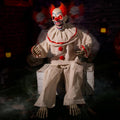 halloween animatronic sitting clown, halloween animated decorations with, main product view