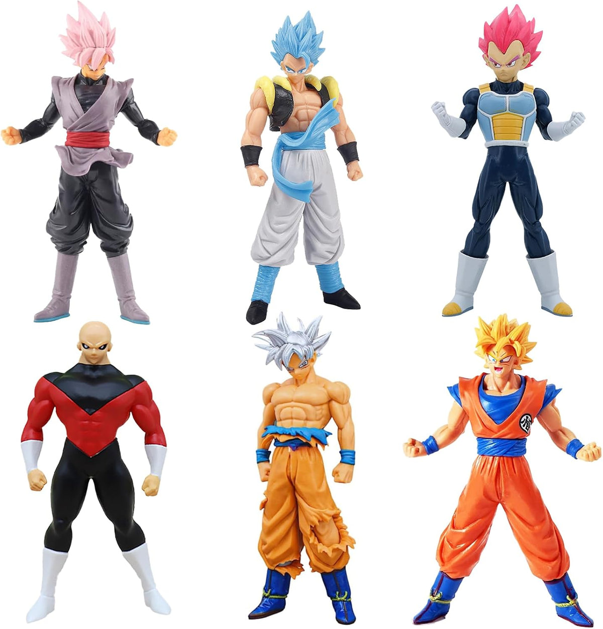 Anime Super Hero Action Figures Set, Collectible Warrior Figurines, 7.8Inch E...