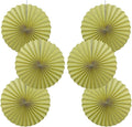BARTHEW Yellow Hanging Paper Fans,Yellow Accessories Paper Decorations for Party,Color Party Decorations,Bee Themed Classroom Decor,16in Hanging Paper Fans 30 Color DIY Set （Light Yellow）