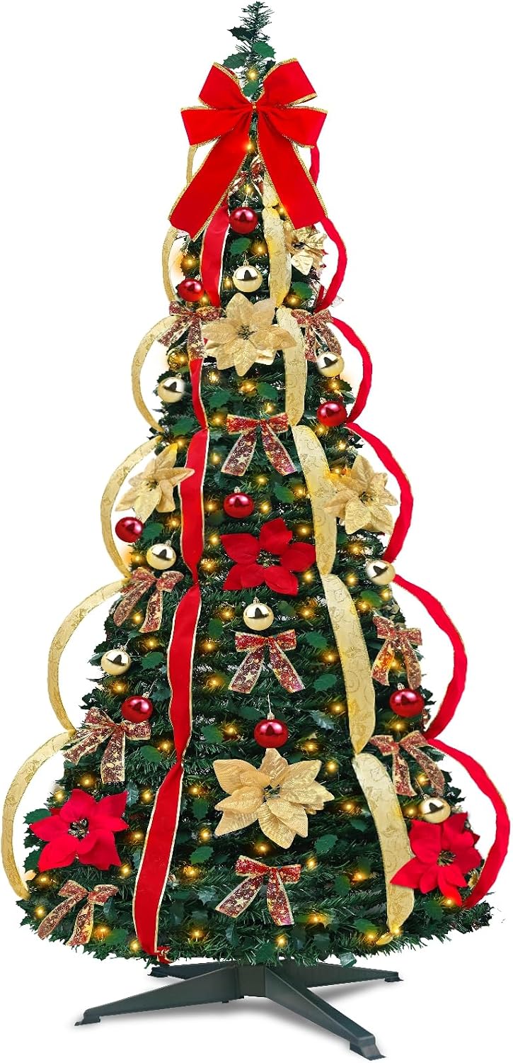 7 ft prelit pop up christmas tree 250, main product view