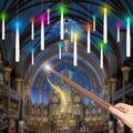 Color Changing Floating Candles with Magic Wand Remote, Holiday Decorations Magical Hanging Candles, 12Pcs Flameless Taper Candle with Multi-Color Battery Operated Window Candles for Party Theme Decor