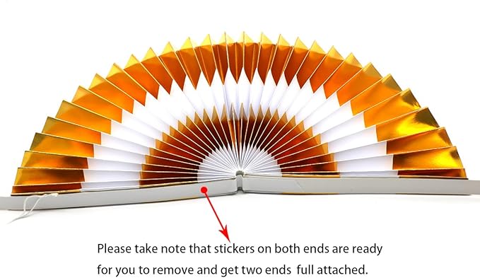 Party Hanging Paper Fans Set, Orange Round Pattern Paper Garlands Decoration for Birthday Wedding Graduation Events Accessories, Set of 6