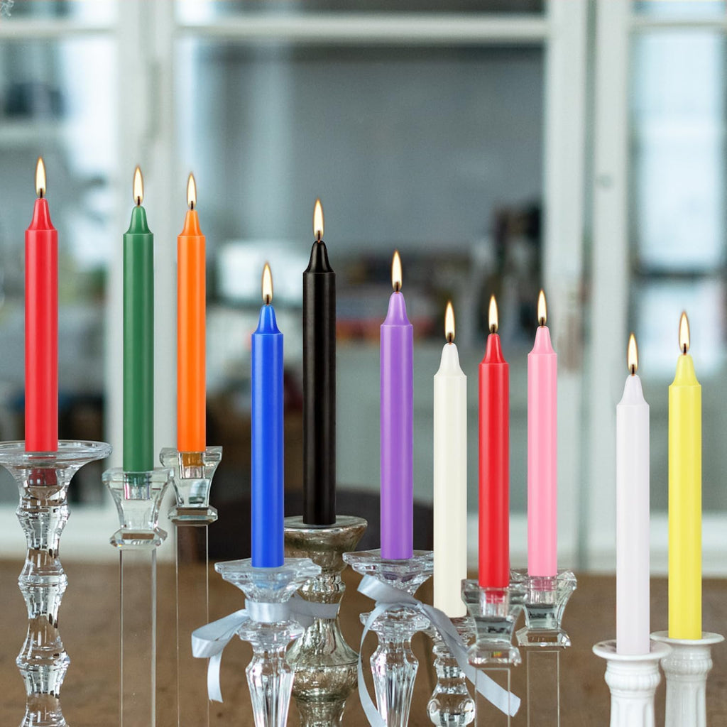 YOROXRG 40 Pack Spell Chime Candles-4 Inch Multi-Colored Taper Candles Sticks-for Home Decor Kitchen Decor Wedding Decoration-10 Colours