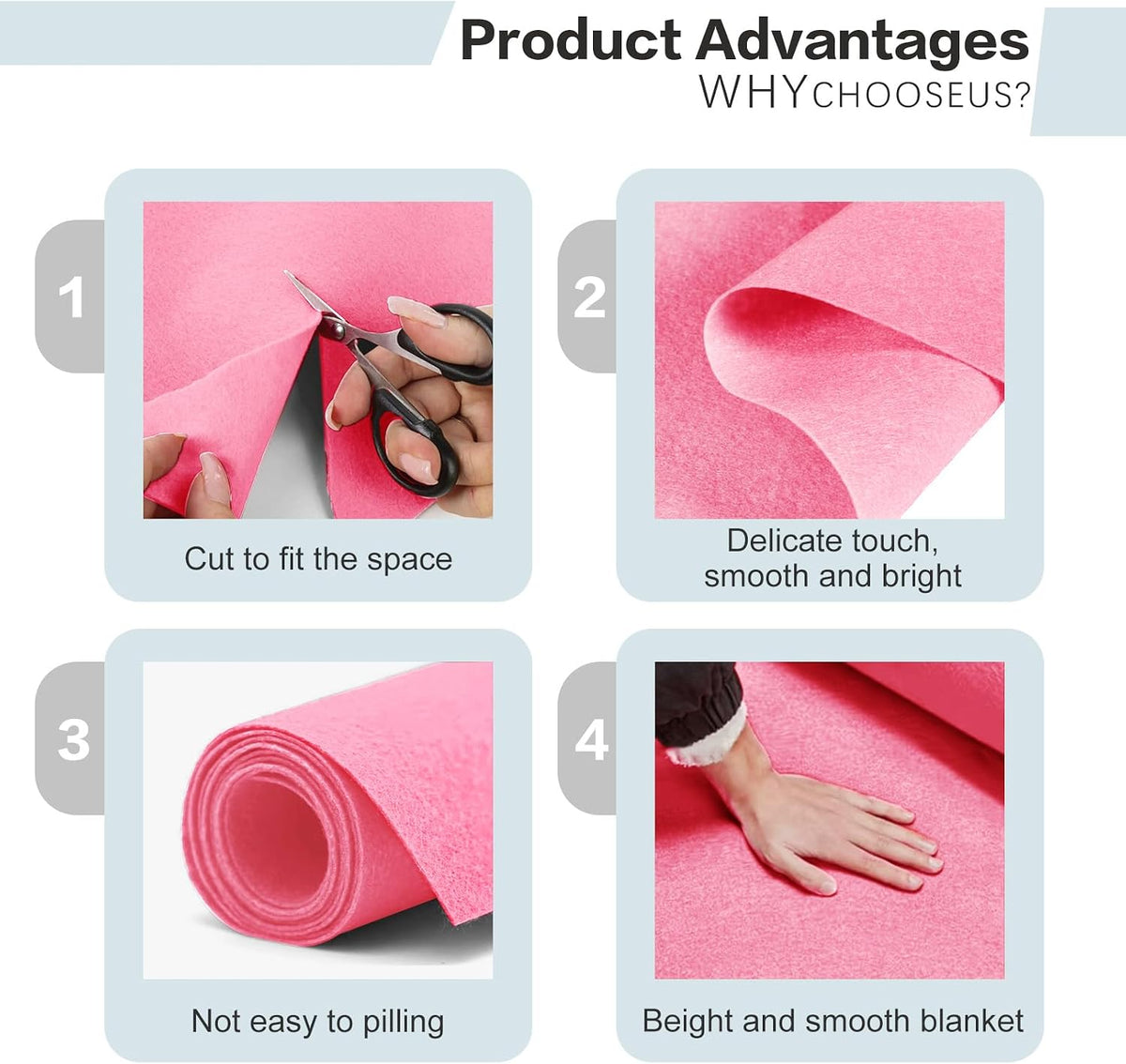 VOK Pink Aisle Runner Carpet Rugs for Wedding Accessories, Premium 160 GSM Fe...