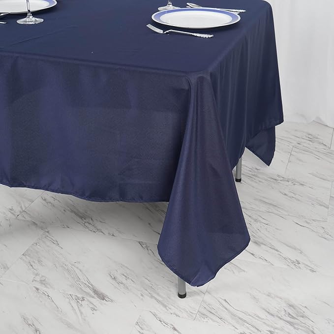 Efavormart 70" Square Linens Navy Blue Wholesale Linens Polyester Square Linen Tablecloth for Wedding Banquet Party Restaurant