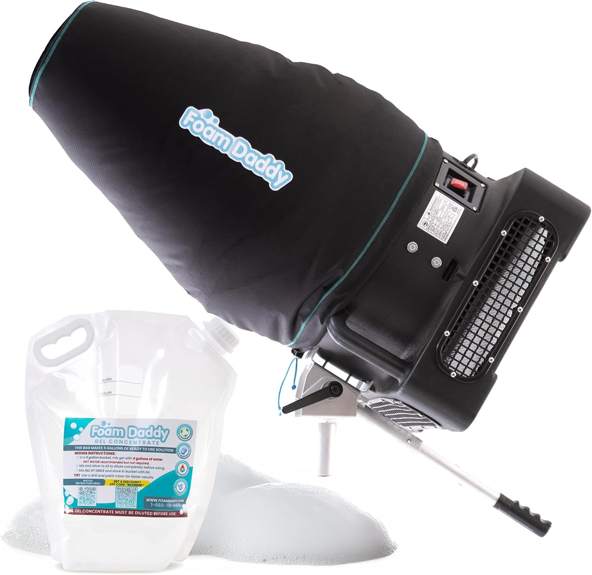 FoamDaddy Large Foam Cannon – High-Output Machine – Easy Setup – Includes Pum...